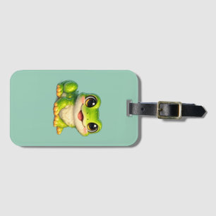 Étiquette À Bagage Conception d'animal Kawaii de grenouille mignonne 