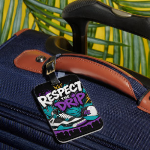 Étiquette À Bagage Conception de basket-ball Respect The Drip