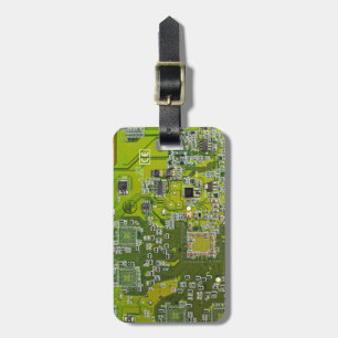 Étiquette À Bagage Conception de carte de circuit imprimé vert clair