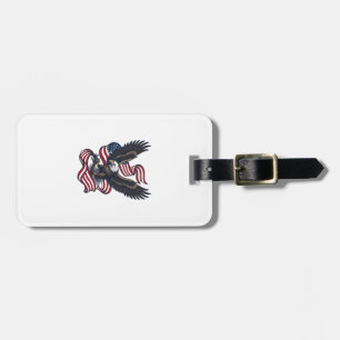 Étiquette À Bagage Conception de chemise vectorielle aigle patriotiqu