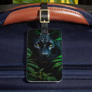 Étiquette À Bagage Conception de faune de jungle de panthère noire my