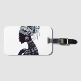 Étiquette À Bagage Conception de femmes tribales
