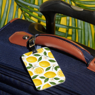 Étiquette À Bagage Conception de motif citron