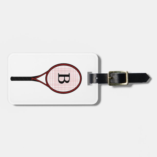 Étiquette À Bagage Conception de raquettes de tennis (Devant horizontal)
