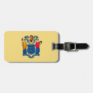 Étiquette À Bagage Conception du drapeau de l'État du New Jersey