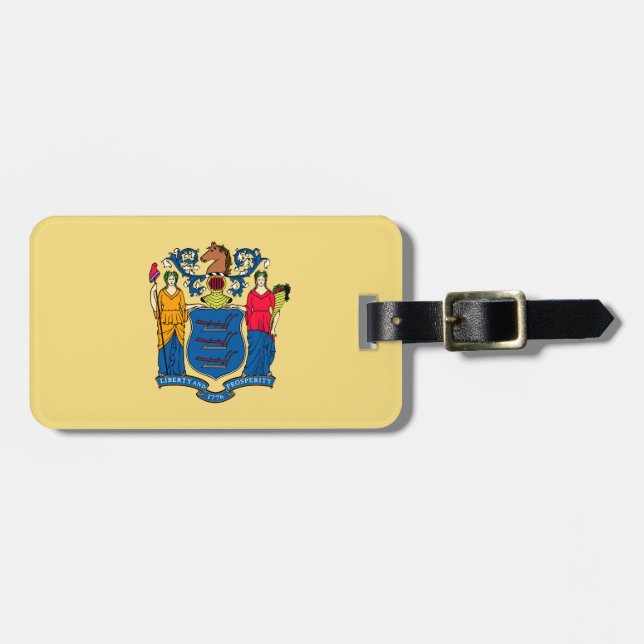 Étiquette À Bagage Conception du drapeau de l'État du New Jersey (Devant horizontal)