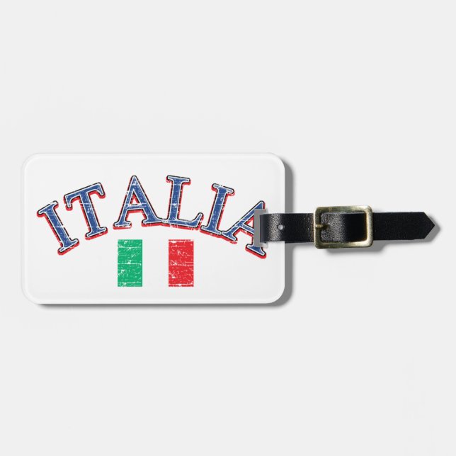Étiquette À Bagage Conception du football de l'Italie (Devant horizontal)