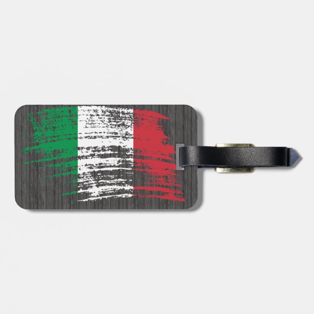Étiquette À Bagage Conception italienne fraîche de drapeau (Dos horizontal)