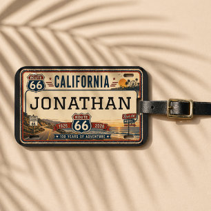 Étiquette À Bagage Conception personnalisée de la route 66 californie