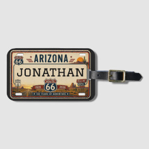 Étiquette À Bagage Conception personnalisée de la route 66 en Arizona