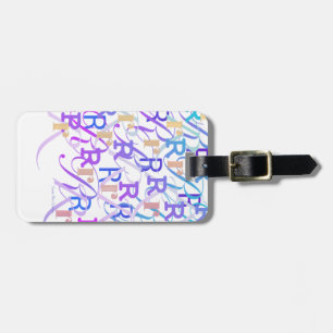 Étiquette À Bagage Confettis de lettres "R"