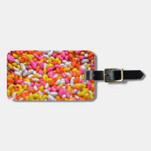 Étiquette À Bagage confiserie colorée de bonbons arc-en-ciel