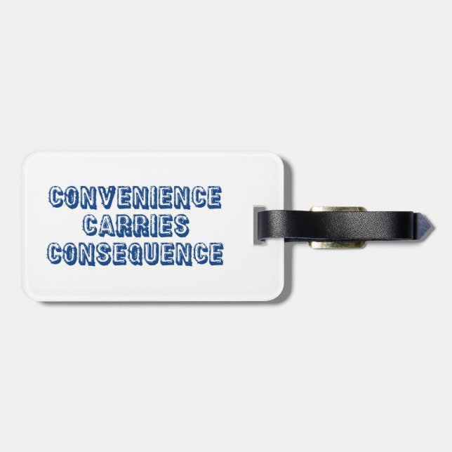 Étiquette À Bagage Conséquence des transports de commodité (Dos horizontal)