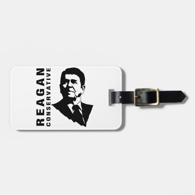 Étiquette À Bagage Conservateur de Reagan (Devant horizontal)