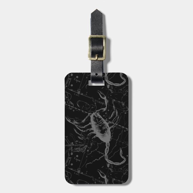 Étiquette À Bagage Constellation de Scorpion par Hevelius 1690 (Devant Vertical)