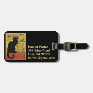 Étiquette À Bagage Conversation vintage Noir, Vente Hôtel Drouot Stei