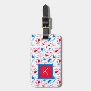 Étiquette À Bagage Cookie Monster & Elmo   Motif rouge et bleu