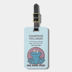 Étiquette À Bagage Cookie Monster Om Nom Nom
