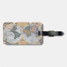 Cool antique de carte du monde