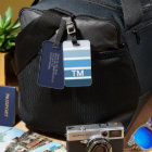 Cool Bleu Bleu Blancs Monogramme