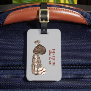 Étiquette À Bagage Cooperstown NY Baseball Player Sports Bat Bag
