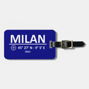 Étiquette À Bagage Coordonnées Milan