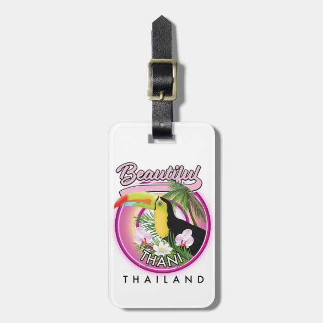 Étiquette À Bagage Copie de la belle Thani Thaïlande (Devant Vertical)