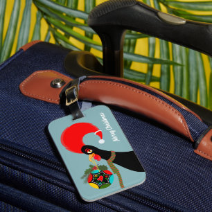 Étiquette À Bagage Coq portugais et saint Bauble de Noël