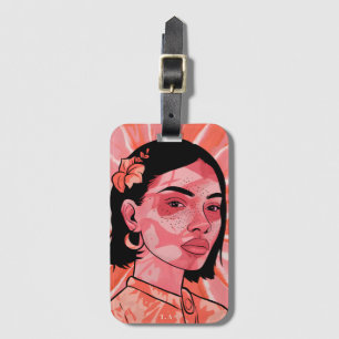 Étiquette À Bagage Coque iphone d'art minimaliste boho féminin modern