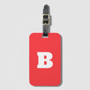 Étiquette À Bagage Corail orange rose Monogramme Nom Cadeau Faveur 20