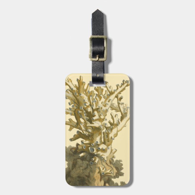Étiquette À Bagage Corail par mer (Devant Vertical)