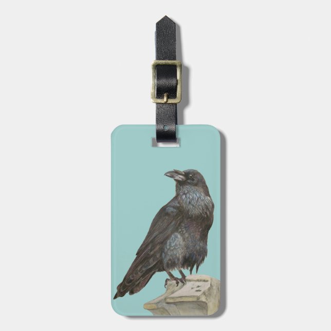 Étiquette À Bagage Corbeau (Devant Vertical)