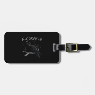 Étiquette À Bagage Corbeau, F-Caw-F Drôle d'oiseau de style classique