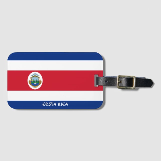 Étiquette À Bagage Costa Rica National Drapeau Patriotique (Devant Horizontal)