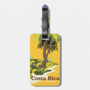 Étiquette À Bagage Costa Rica style rétro affiche de voyage
