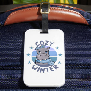 Étiquette À Bagage Cosy Winter Cute Animal