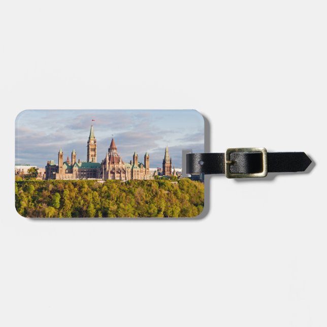 Étiquette À Bagage Coucher de soleil sur la Colline du Parlement - Ot (Devant horizontal)