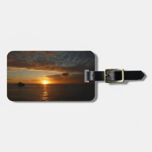 Étiquette À Bagage Coucher de soleil sur la mer II