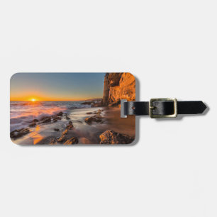 Étiquette À Bagage Coucher de soleil sur la plage Victoria