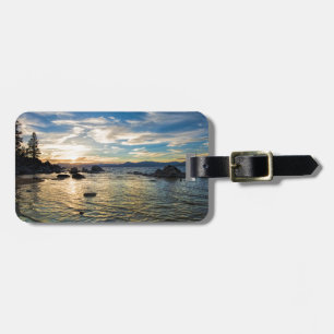 Étiquette À Bagage Coucher du soleil du lac Tahoe