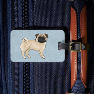 Étiquette À Bagage Couleur du manteau Fawn Carlin Mops Chien race Des