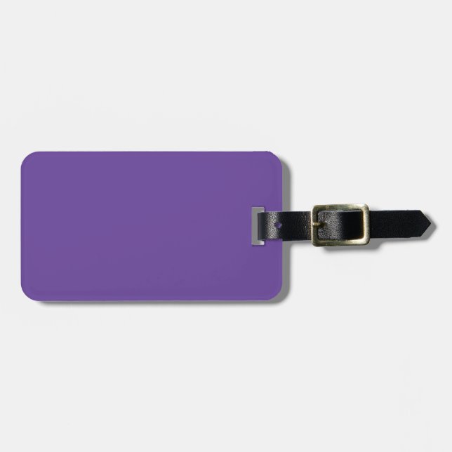 Étiquette À Bagage Couleur solide Arrière - plan ultra violet, dynami (Devant horizontal)