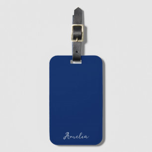 Étiquette À Bagage Couleur solide bleue royale