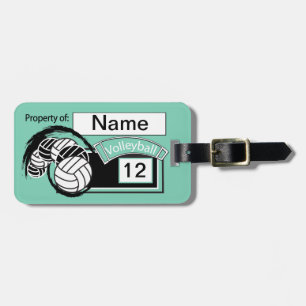 Étiquette À Bagage Couleur turquoise d'arrière - plan du 🏐  
