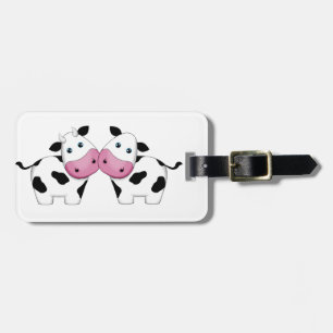 Étiquette À Bagage Couples de vache