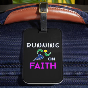 Étiquette À Bagage Courir sur la foi Christian Runner