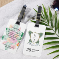Couronne de mariage Épargnez la date Palmier et Hi