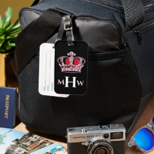 Étiquette À Bagage Couronne princesse personnalisable