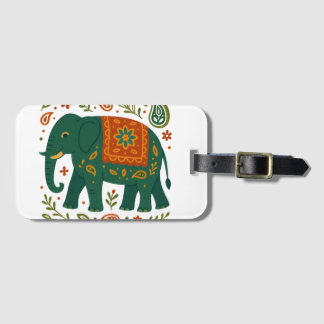 Étiquette À Bagage Coussin d'Art Eléphant Moderne
