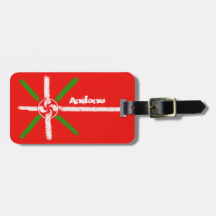 Étiquette À Bagage Coutume, basque dessiné par craie Ikurriña et